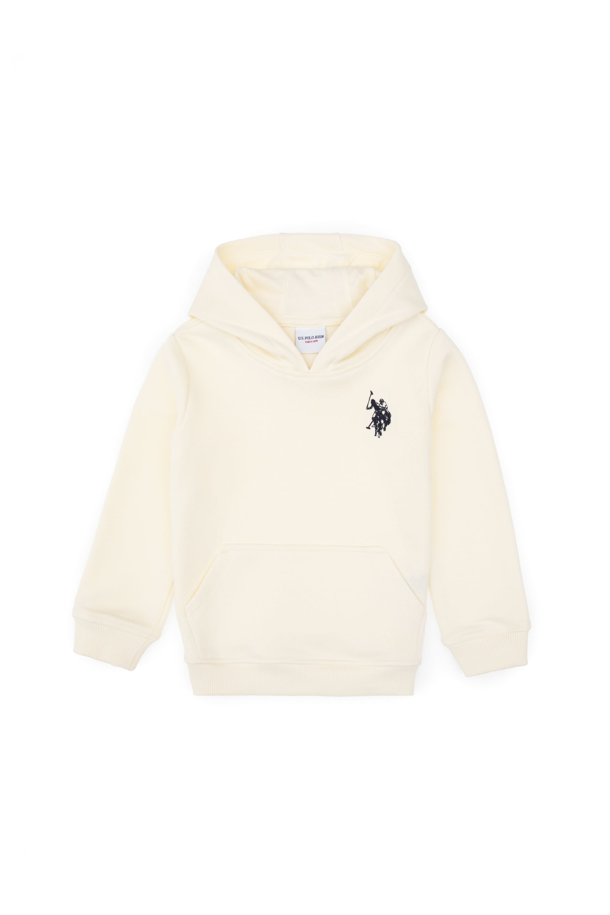 Erkek Çocuk Krem Basic Kapüşonlu Sweatshirt - Image 2