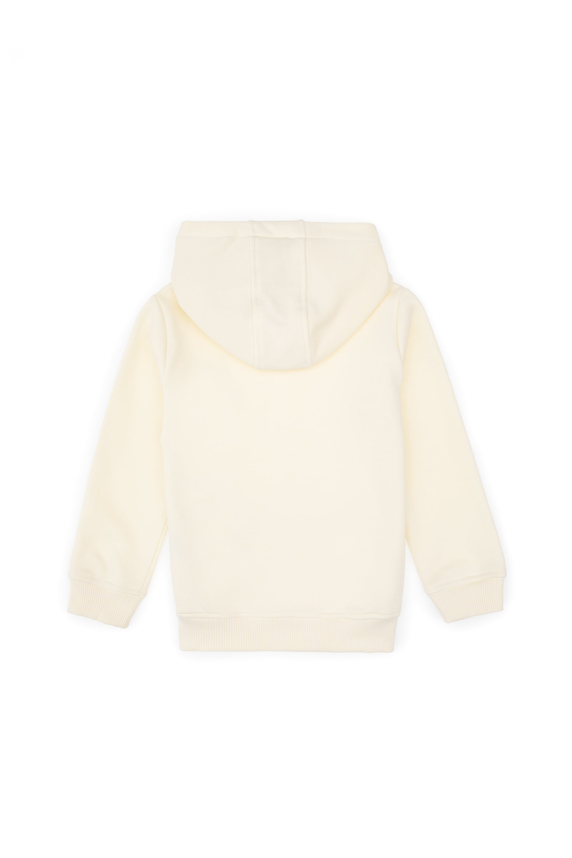 Erkek Çocuk Krem Basic Kapüşonlu Sweatshirt - Image 3