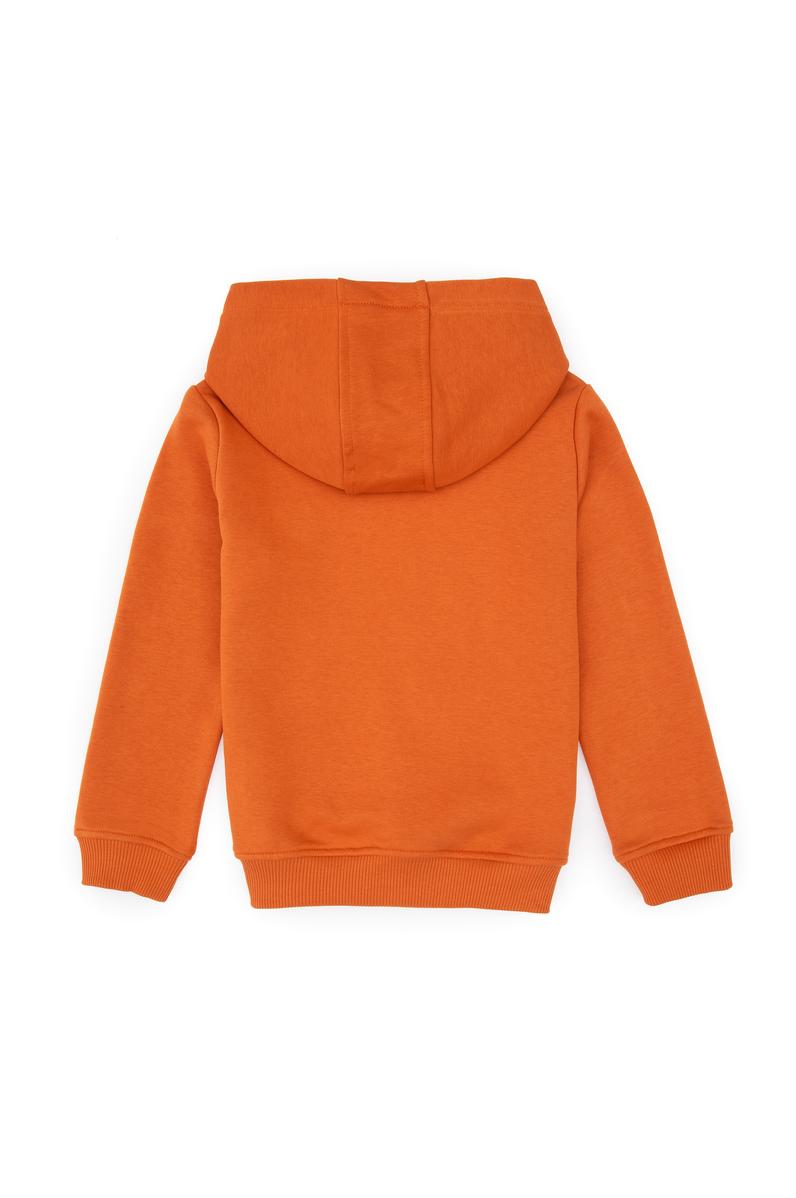 Erkek Çocuk Bakır Basic Kapüşonlu Sweatshirt