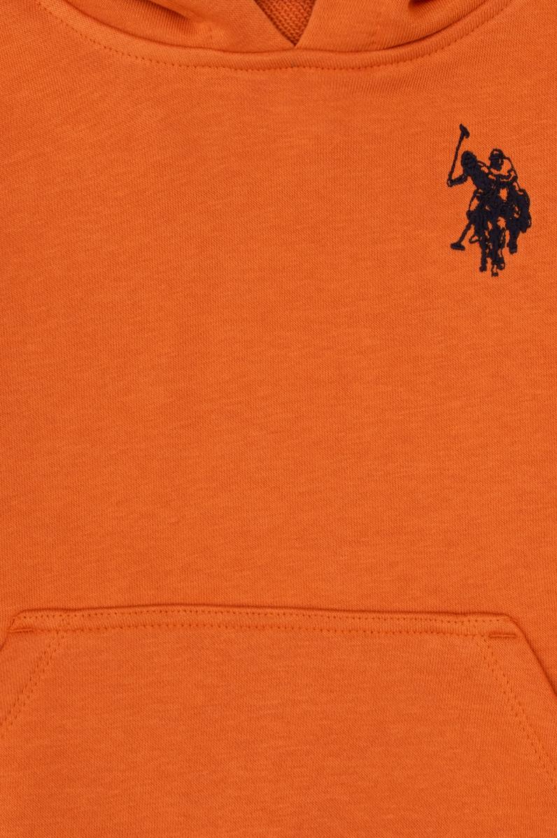 Erkek Çocuk Bakır Basic Kapüşonlu Sweatshirt