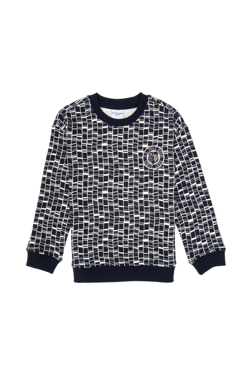 Erkek Çocuk Lacivert Bisiklet Yaka Sweatshirt