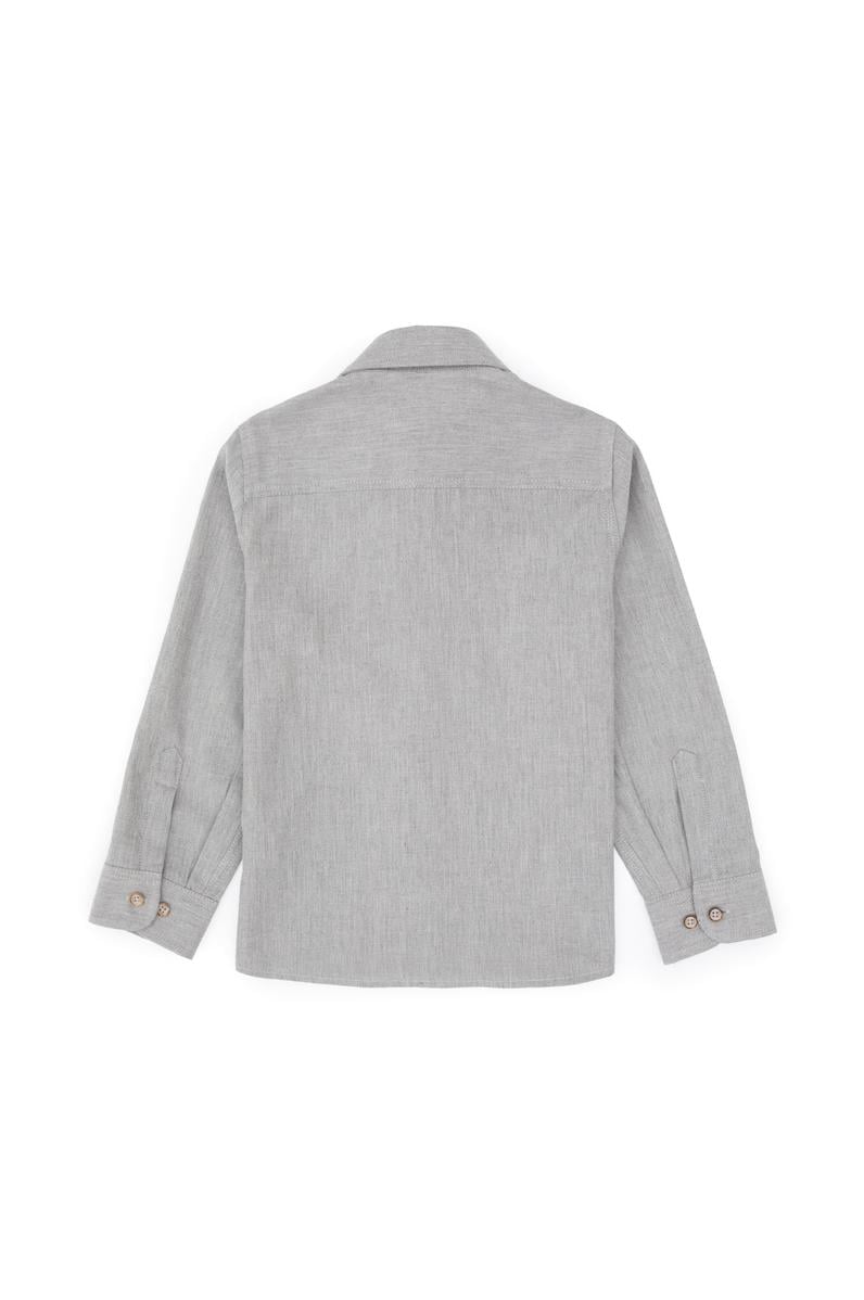 Erkek Çocuk Taş Uzun Kollu Basic Gömlek