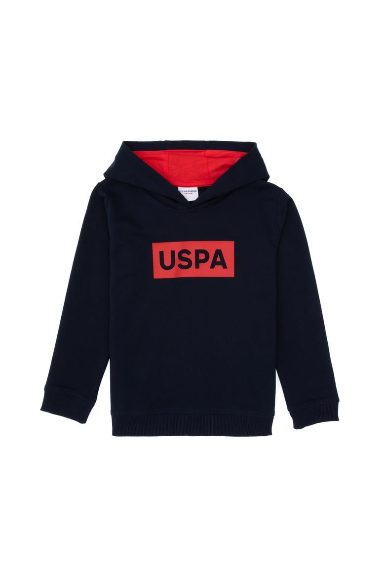 Erkek Çocuk Lacivert Basic Kapüşonlu Sweatshirt