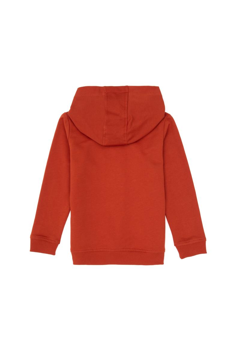 Erkek Çocuk Kiremit Basic Kapüşonlu Sweatshirt - 50307748079