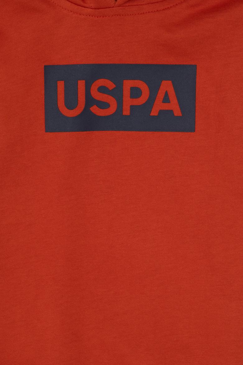 Erkek Çocuk Kiremit Basic Kapüşonlu Sweatshirt - 50307748079