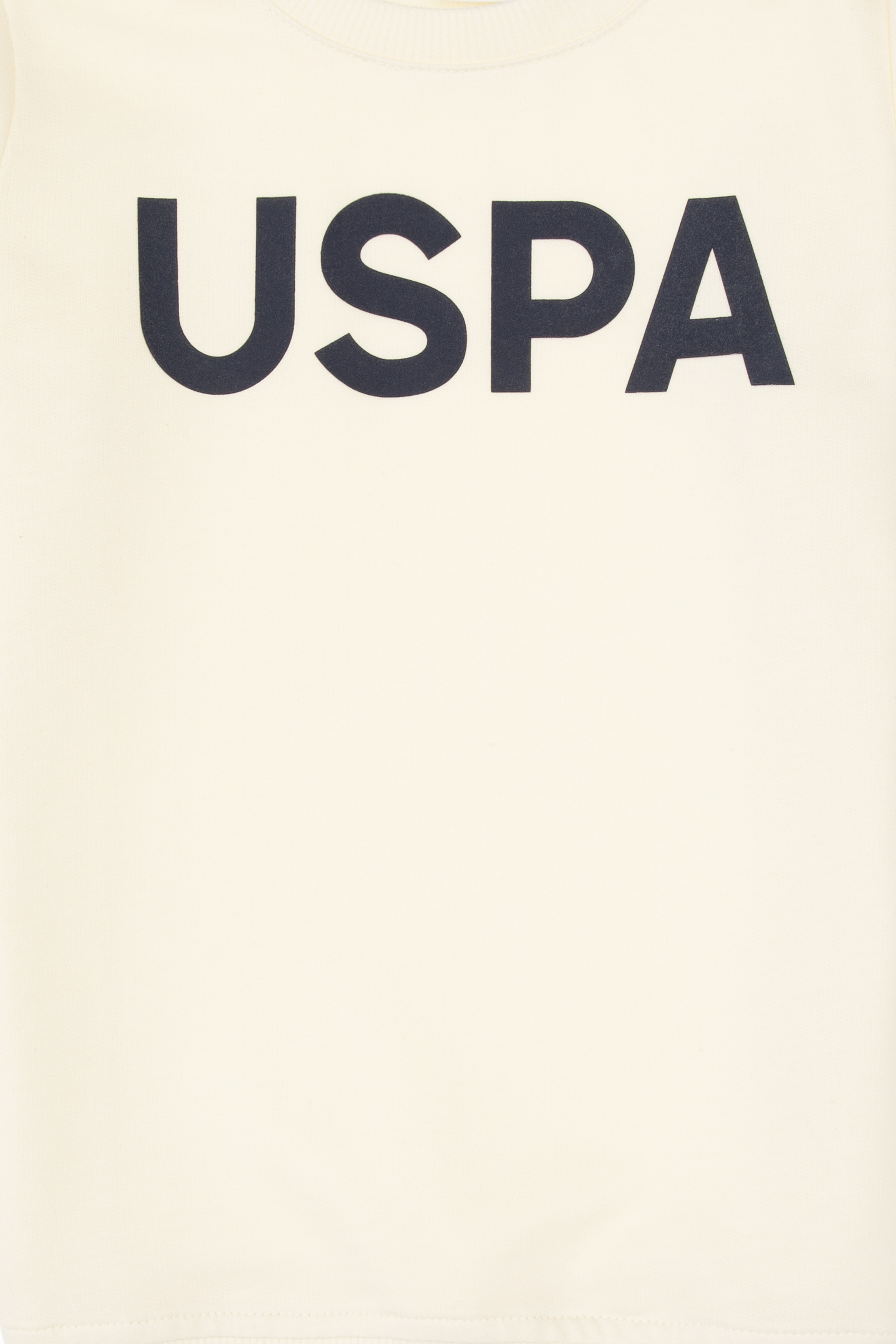 Erkek Çocuk Krem Basic Bisiklet Yaka Sweatshirt
