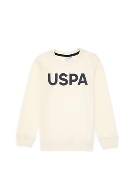Erkek Çocuk Krem Basic Bisiklet Yaka Sweatshirt - 50307801158