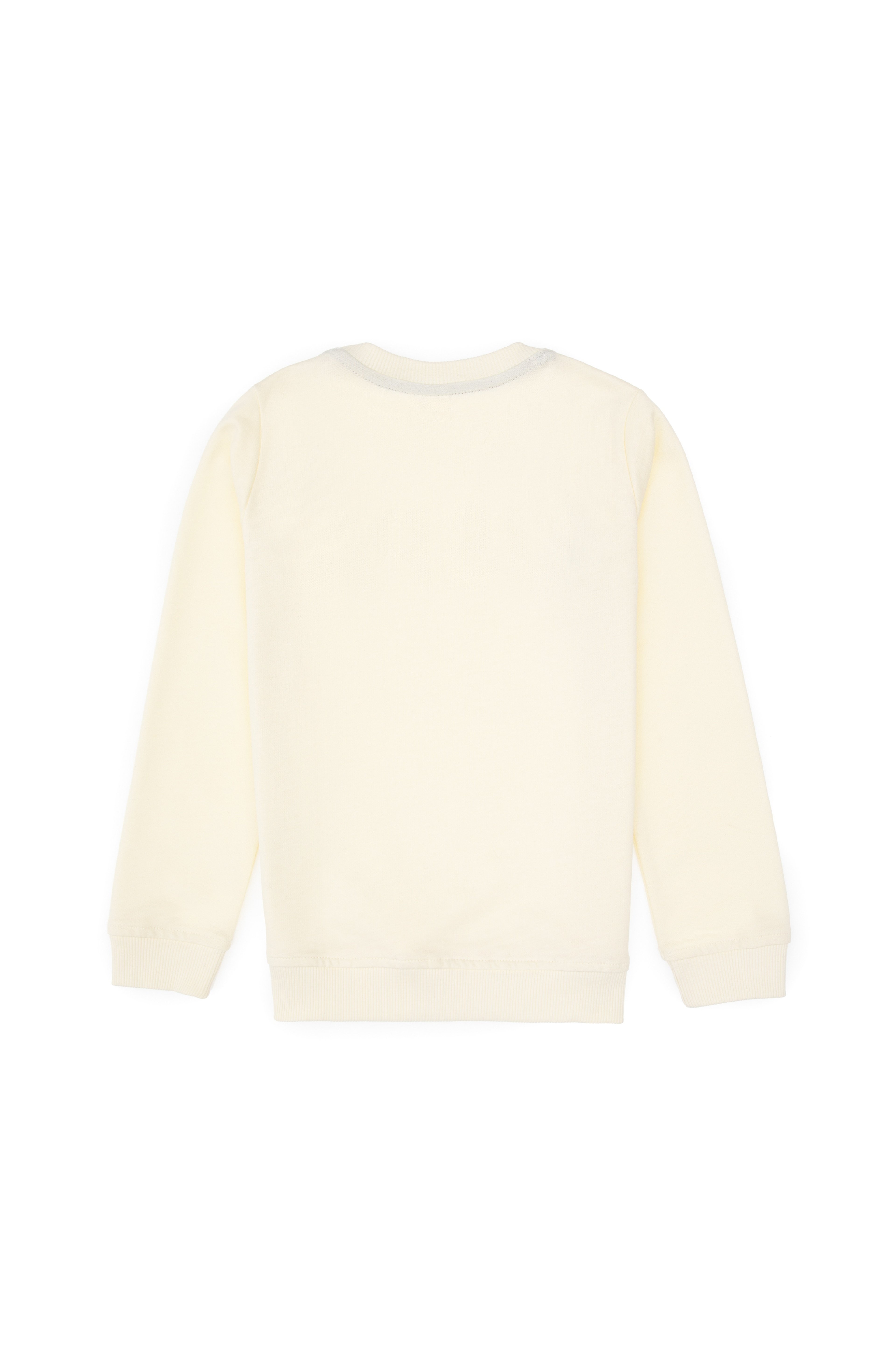 Erkek Çocuk Krem Basic Bisiklet Yaka Sweatshirt
