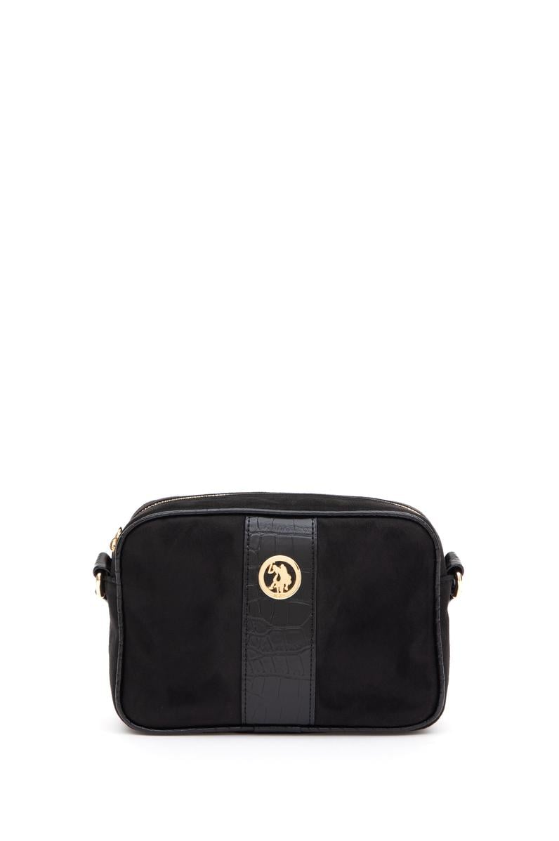 Kadın Siyah Süet Çapraz Çanta