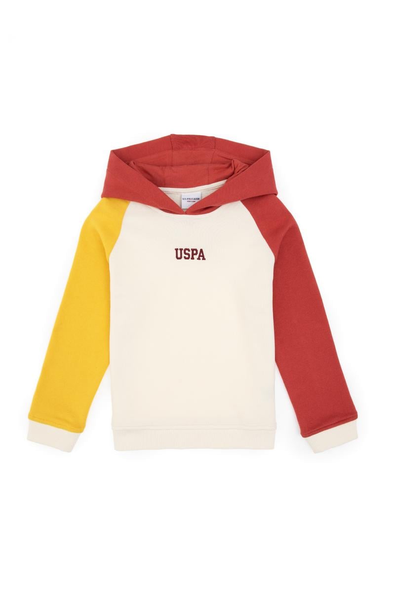 Erkek Çocuk Krem Kapüşonlu Sweatshirt