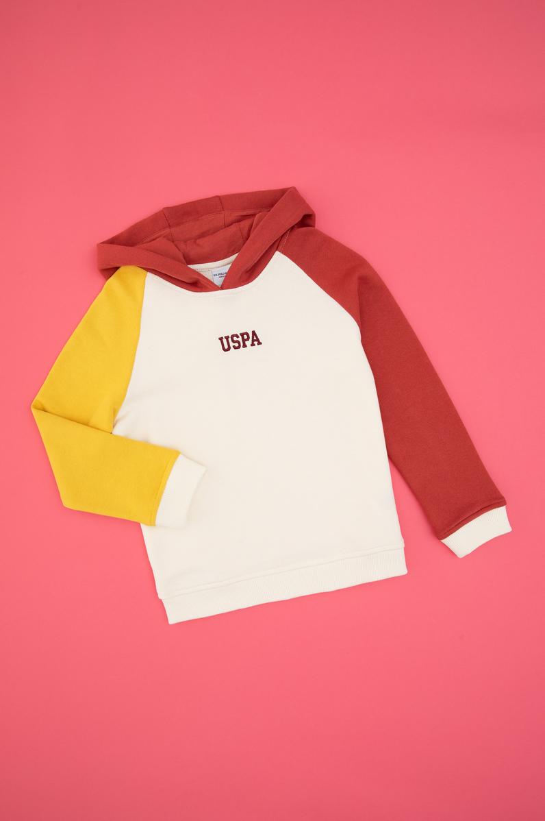 Erkek Çocuk Krem Kapüşonlu Sweatshirt