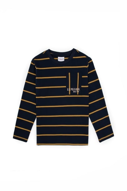 Erkek Çocuk Açık Lacivert Bisiklet Yaka Süprem Sweatshirt