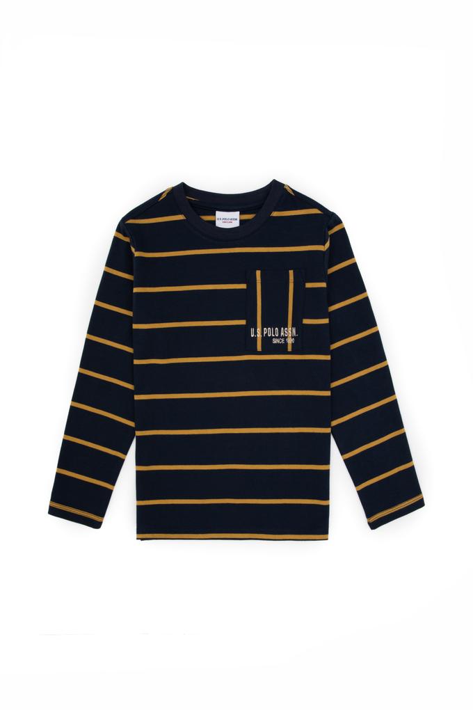 Erkek Çocuk Açık Lacivert Bisiklet Yaka Süprem Sweatshirt