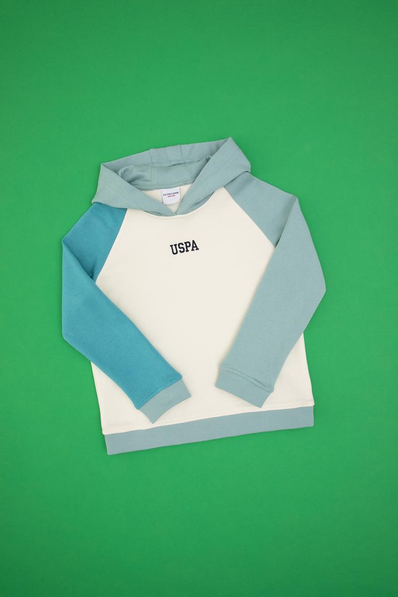 Erkek Çocuk Mint Kapüşonlu Sweatshirt