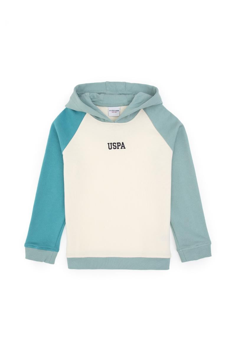 Erkek Çocuk Mint Kapüşonlu Sweatshirt