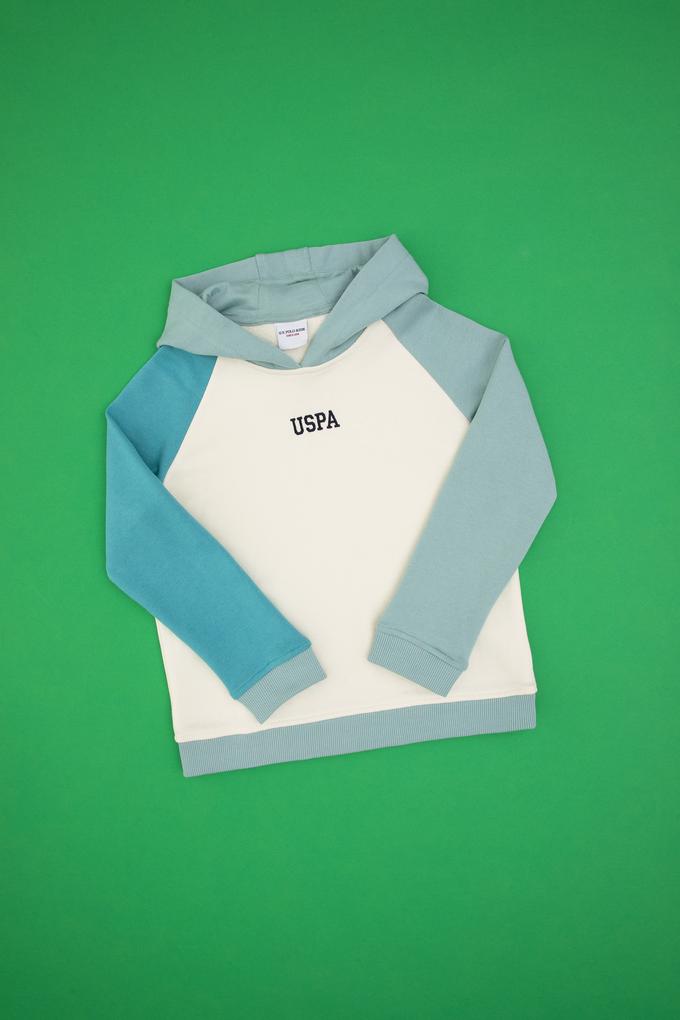 Erkek Çocuk Mint Kapüşonlu Sweatshirt