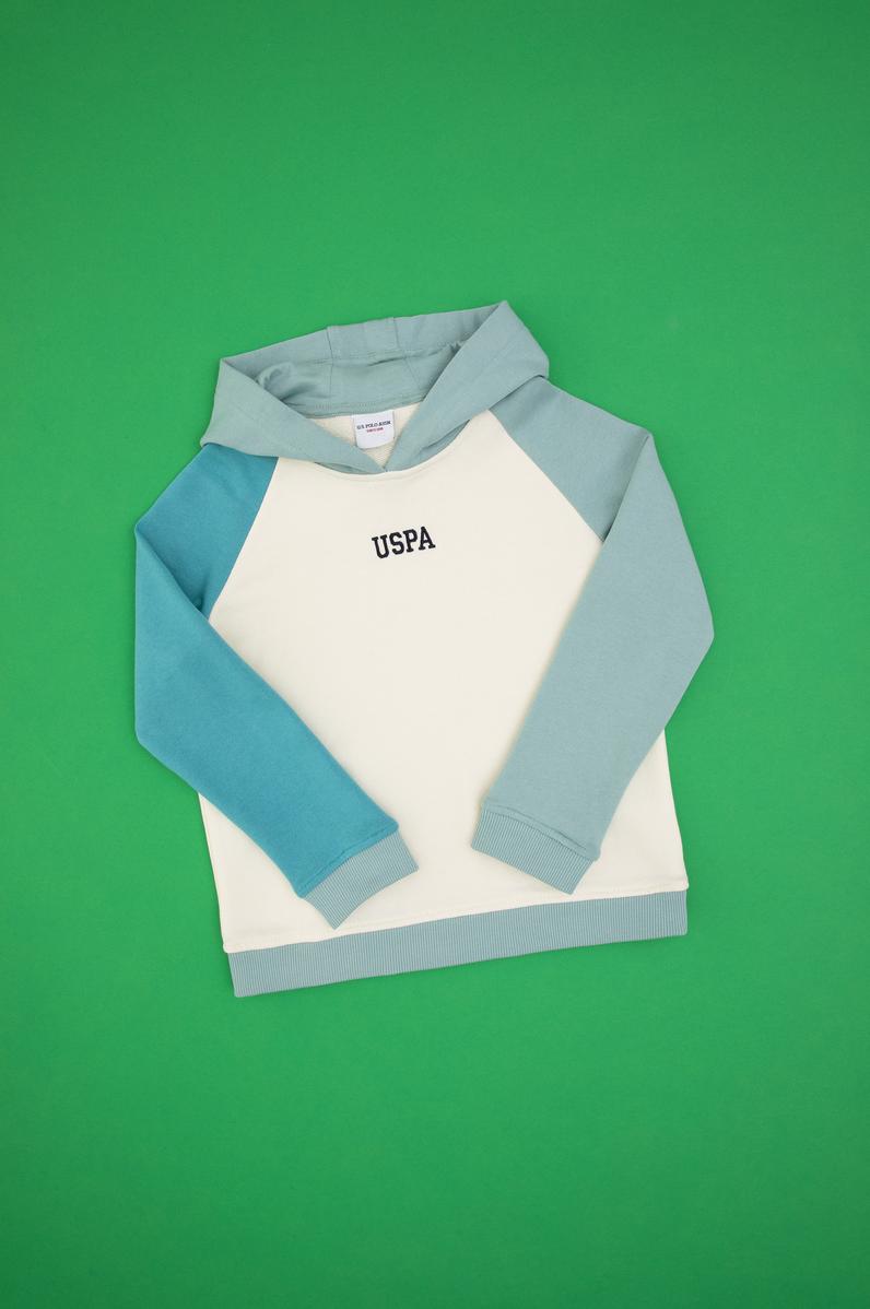 Erkek Çocuk Mint Kapüşonlu Sweatshirt