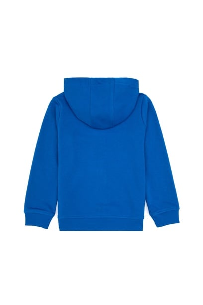 Erkek Çocuk Saks Fermuarlı Kapüşonlu Sweatshirt