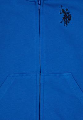 Erkek Çocuk Saks Fermuarlı Kapüşonlu Sweatshirt - 50316706133