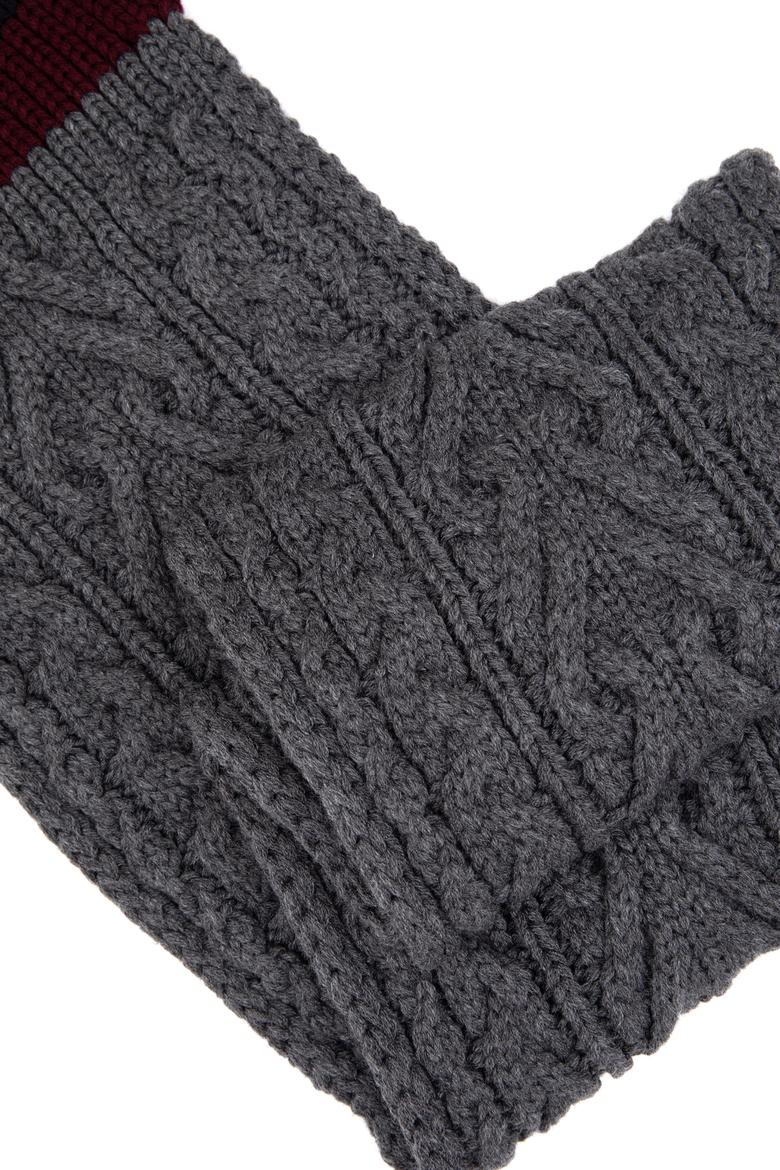 Erkek Çocuk Gri Melanj Kaşkol - 50317355002