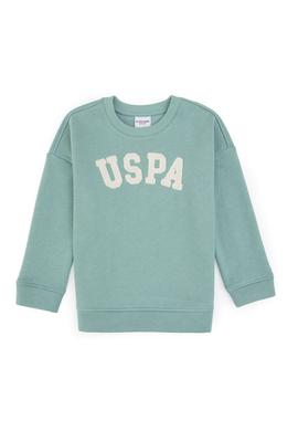 Kız Çocuk Mint Bisiklet Yaka Şardonlu Sweatshirt - 50317878003