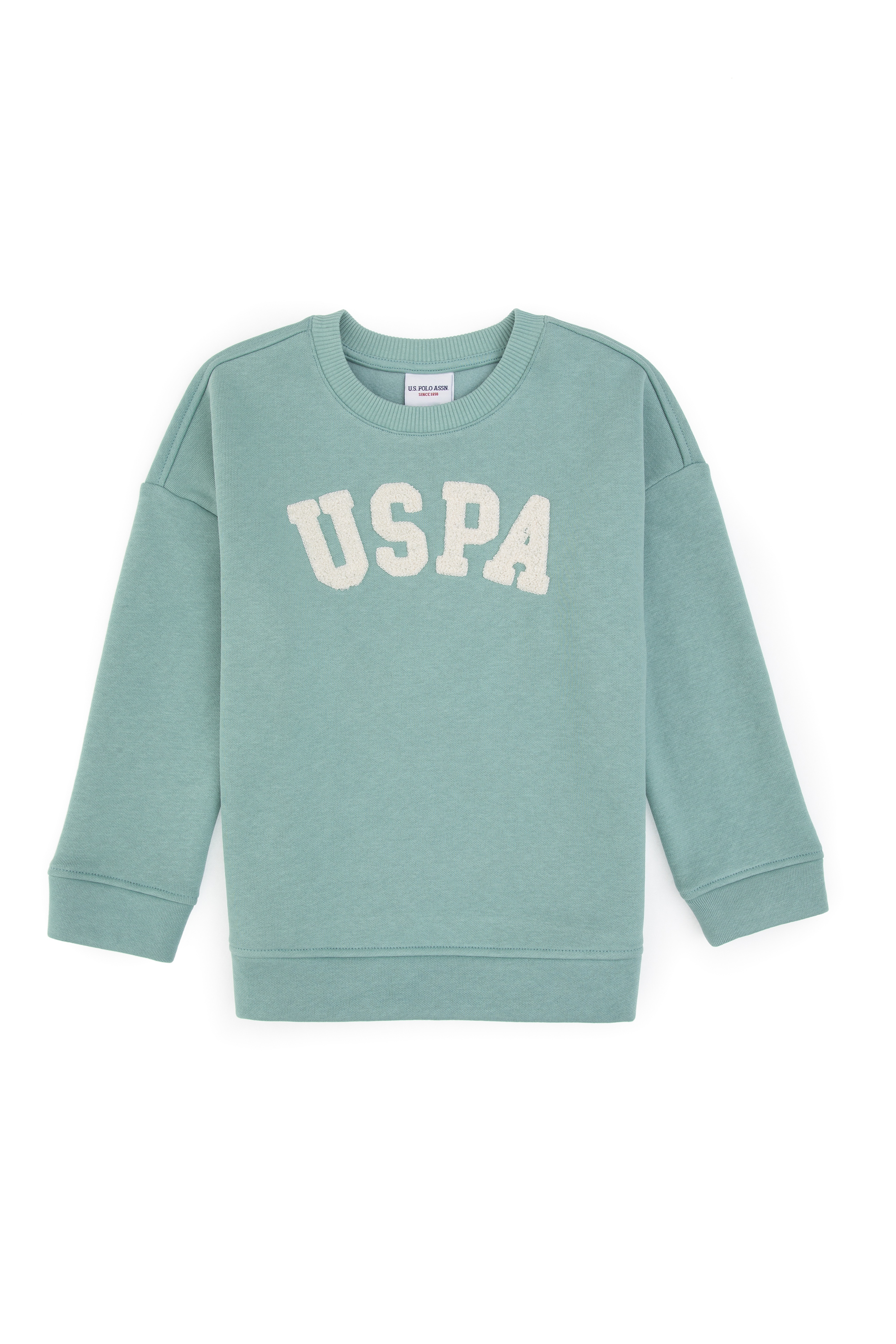 Kız Çocuk Mint Bisiklet Yaka Şardonlu Sweatshirt - Image 4