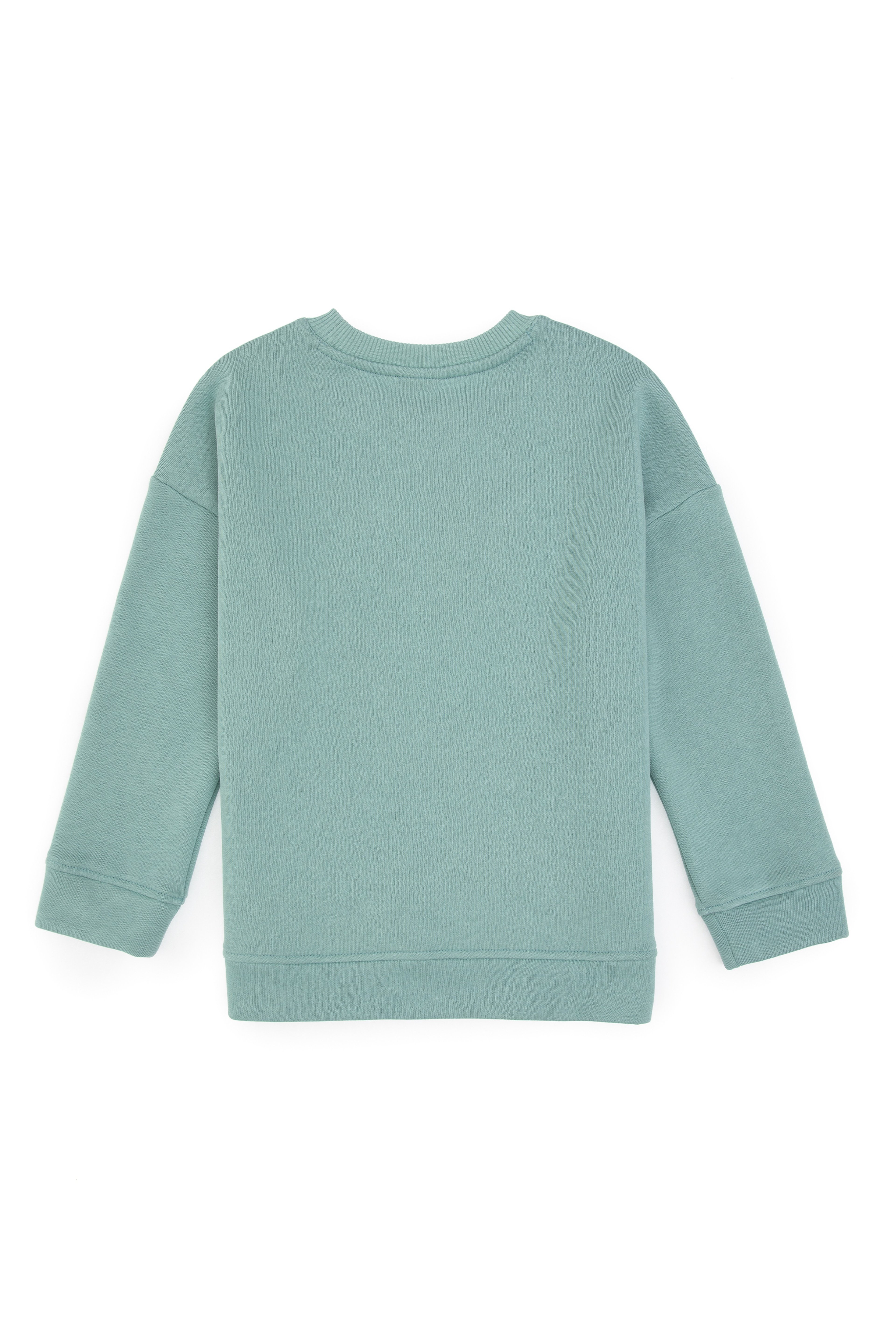 Kız Çocuk Mint Bisiklet Yaka Şardonlu Sweatshirt - Image 5