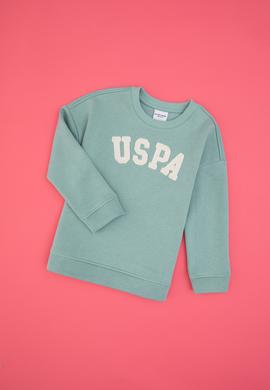 Kız Çocuk Mint Bisiklet Yaka Şardonlu Sweatshirt - 50317878003