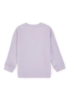 Kız Çocuk Mor Bisiklet Yaka Şardonlu Sweatshirt - 50317878027