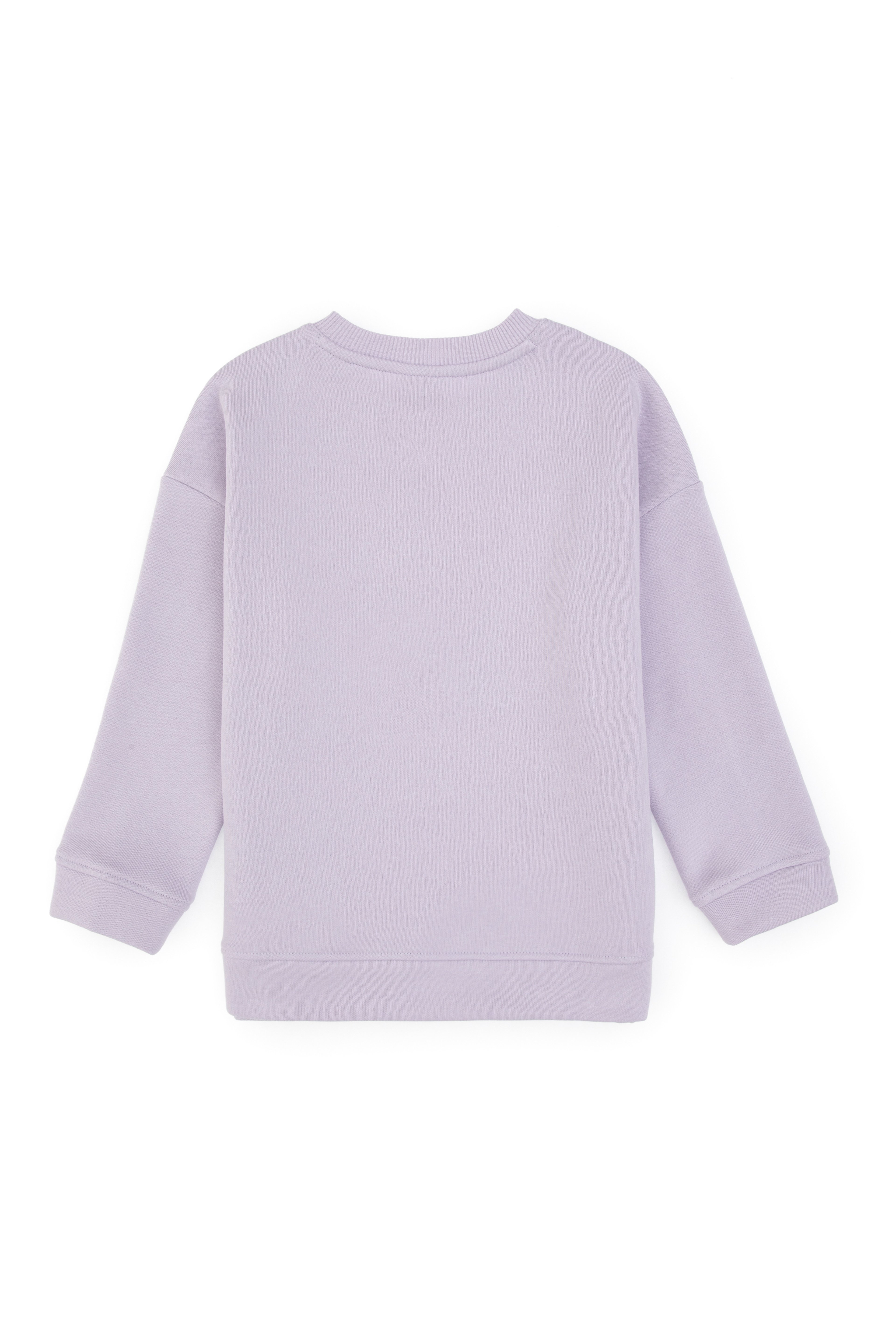Kız Çocuk Mor Bisiklet Yaka Şardonlu Sweatshirt - Image 5