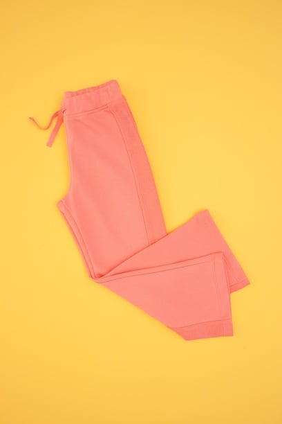 Kız Çocuk Neon Pembe Şeritli Eşofman Altı