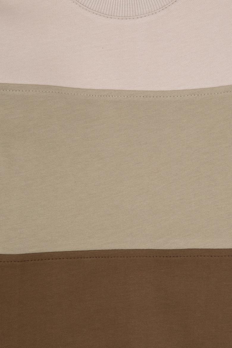 Erkek Çocuk Haki Basic Bisiklet Yaka Sweatshirt - 50313977008