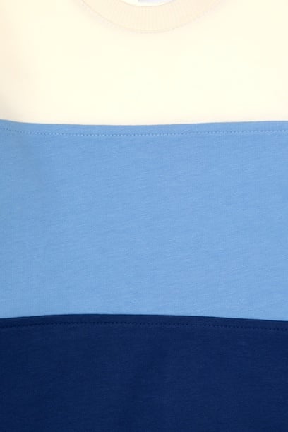Erkek Çocuk İndigo Basic Bisiklet Yaka Sweatshirt