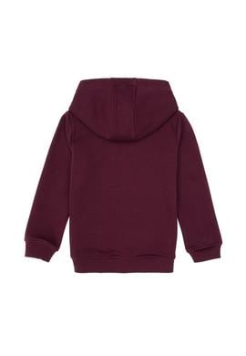 Erkek Çocuk Bordo Basic Kapüşonlu Sweatshirt - 50313980075