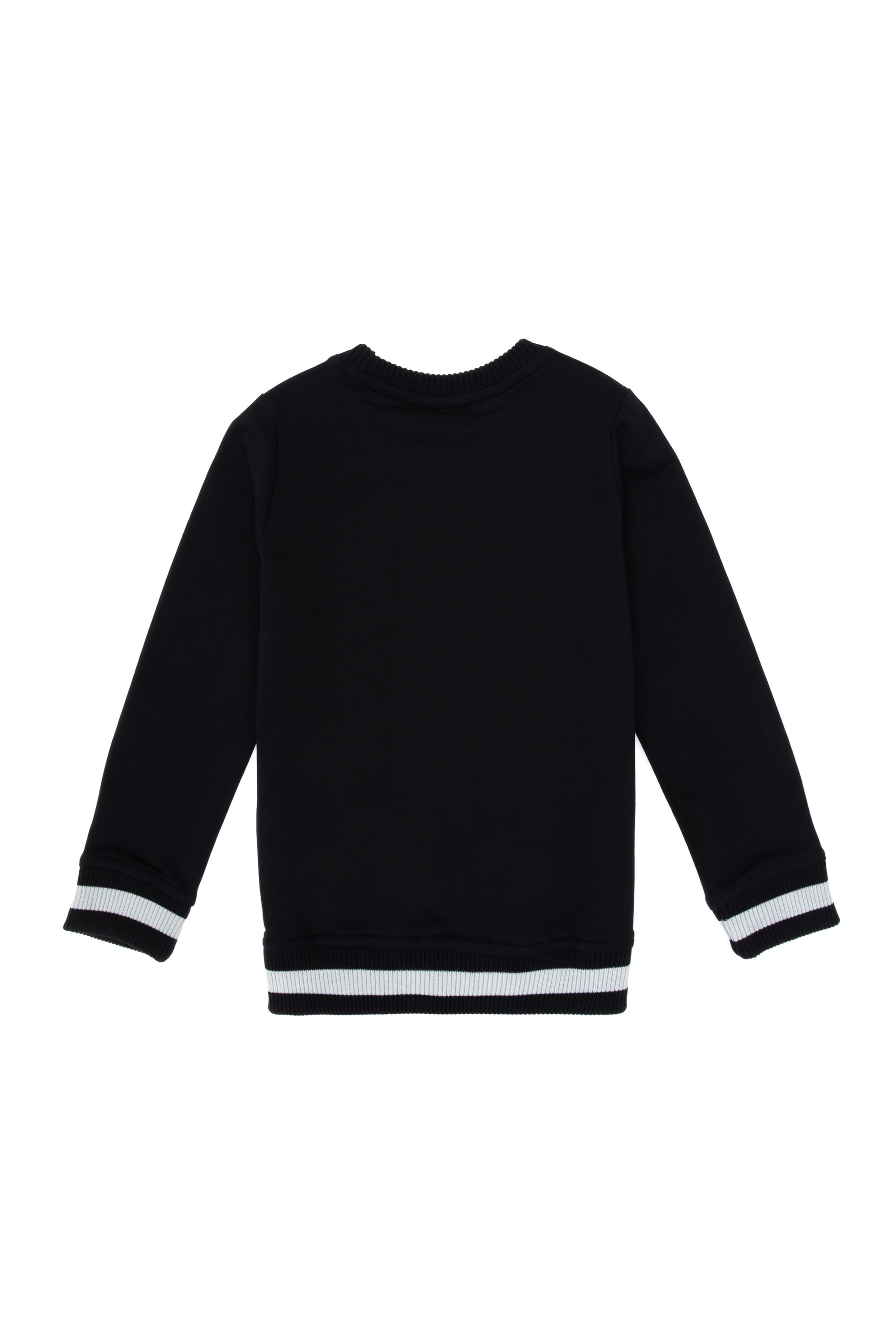 Erkek Çocuk Siyah Basic Bisiklet Yaka Sweatshirt
