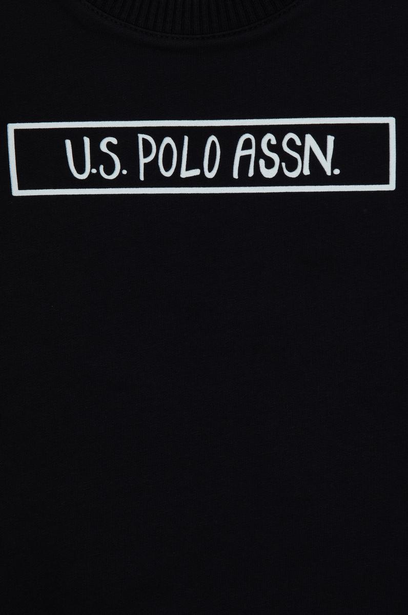 Erkek Çocuk Siyah Basic Bisiklet Yaka Sweatshirt