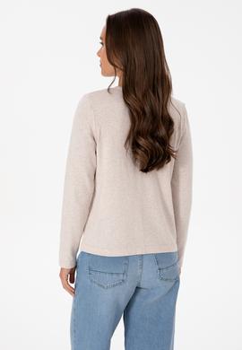 Kadın Taş Melanj Basic Triko Hırka - 50307719050