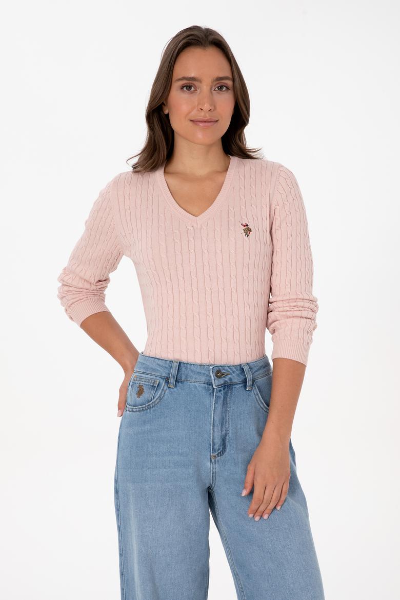 Kadın Pudra Basic Kazak - 50307700062