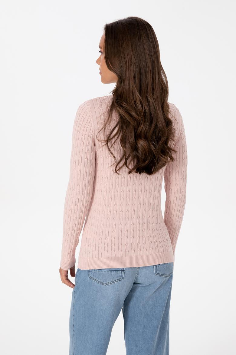 Kadın Pudra Basic Kazak - 50307700062