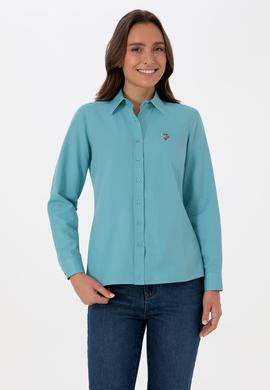 Kadın Mint Uzun Kollu Basic Gömlek - 50308043047