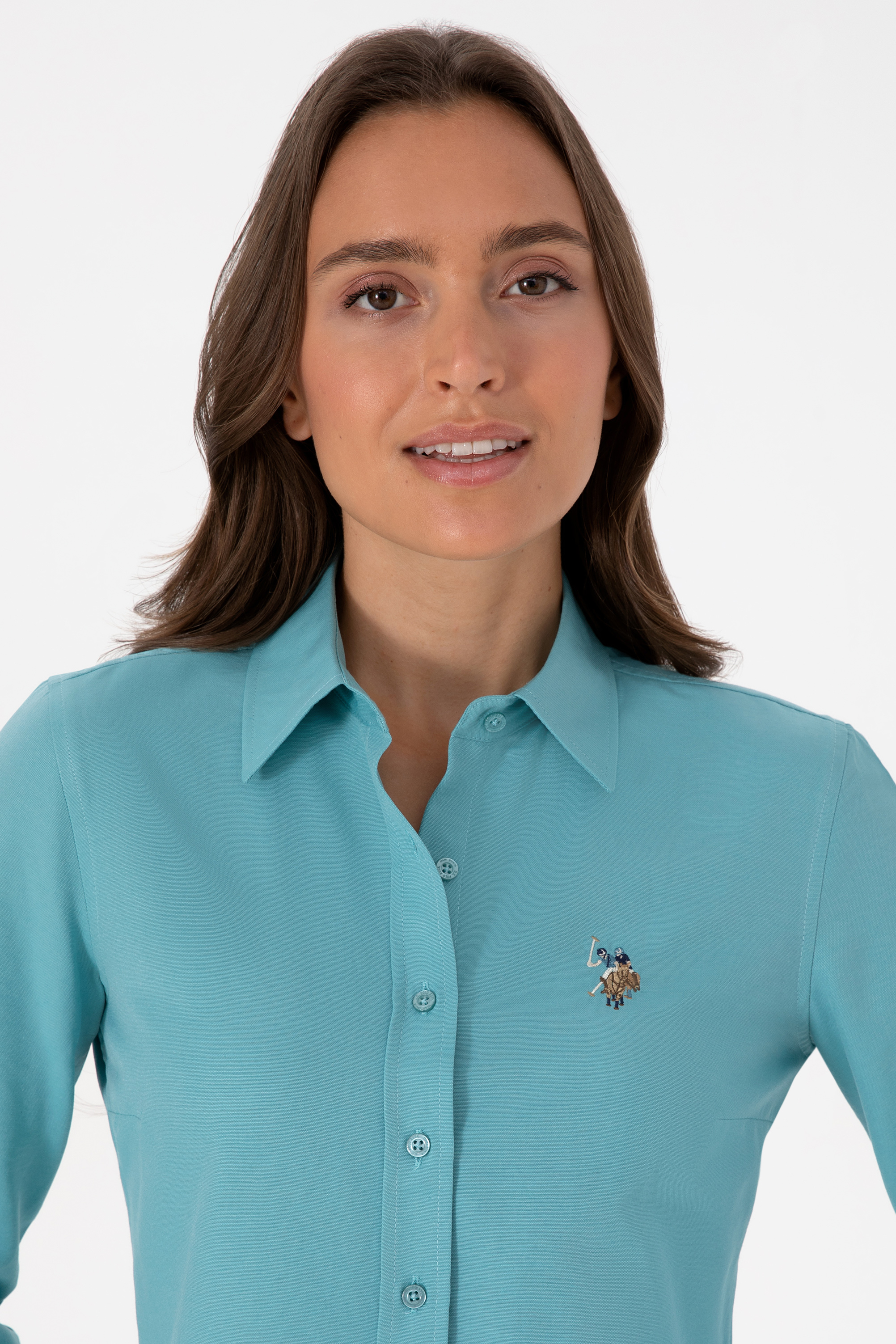 Kadın Mint Uzun Kollu Basic Gömlek - 50308043047