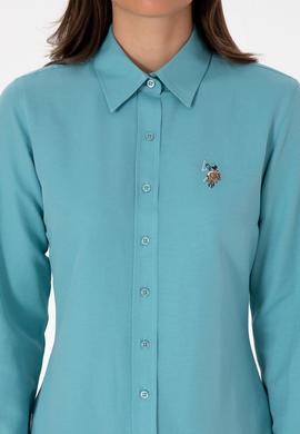 Kadın Mint Uzun Kollu Basic Gömlek - 50308043047