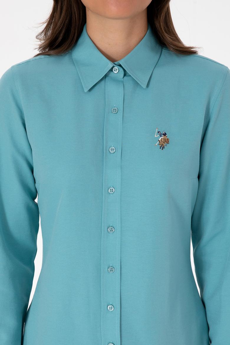 Kadın Mint Uzun Kollu Basic Gömlek - 50308043047