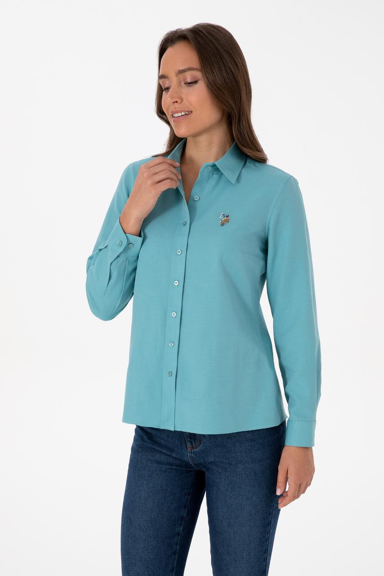 Kadın Mint Uzun Kollu Basic Gömlek - 50308043047