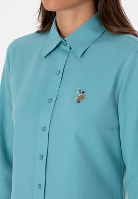 Kadın Mint Uzun Kollu Basic Gömlek - 50308043047