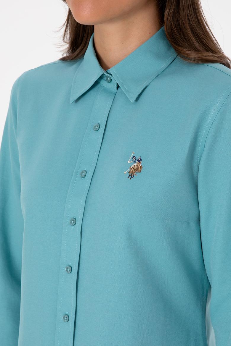 Kadın Mint Uzun Kollu Basic Gömlek - 50308043047