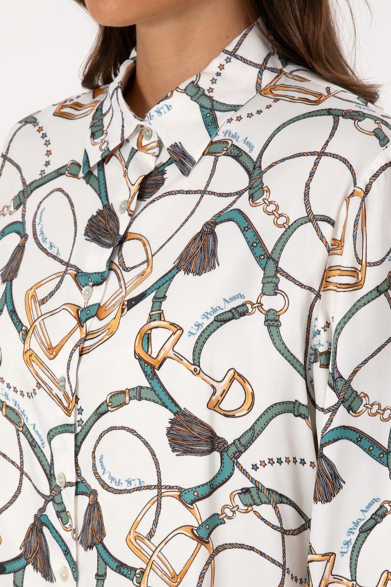 Kadın Krem Uzun Kollu Gömlek - 50308979014