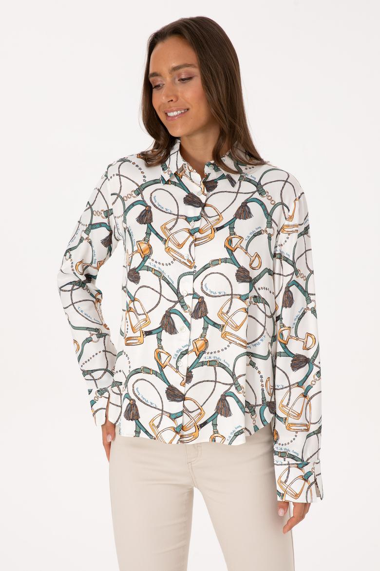 Kadın Krem Uzun Kollu Gömlek - 50308979014