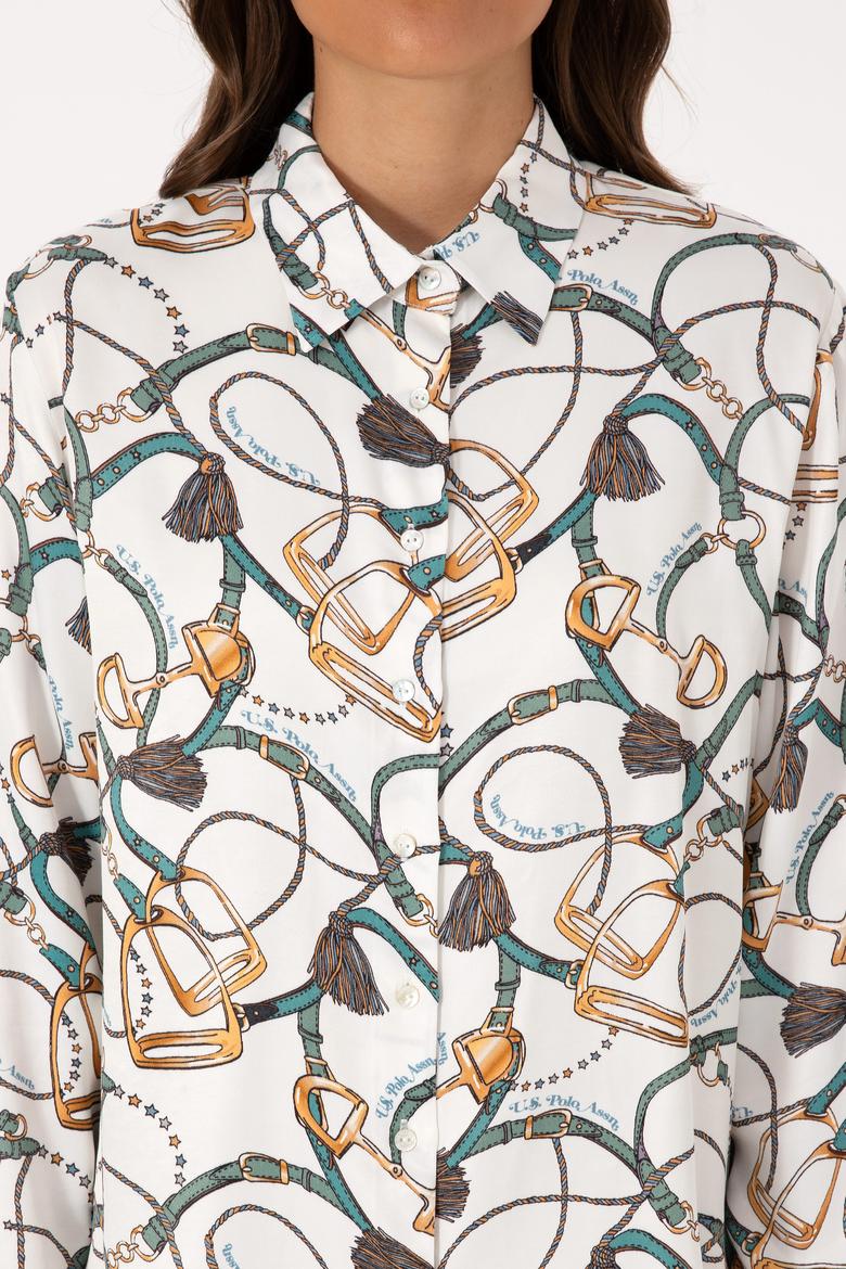 Kadın Krem Uzun Kollu Gömlek - 50308979014