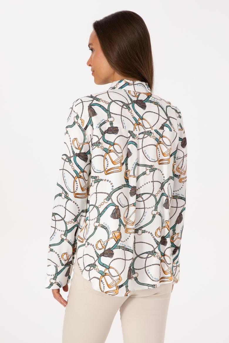 Kadın Krem Uzun Kollu Gömlek - 50308979014